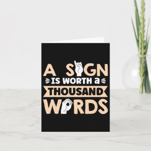 Tarjeta Un Rótulo Vale Mil Palabras Rótulo Estadounidense