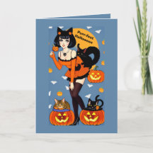 Un saludo de Halloween perfecto con una dama de ga