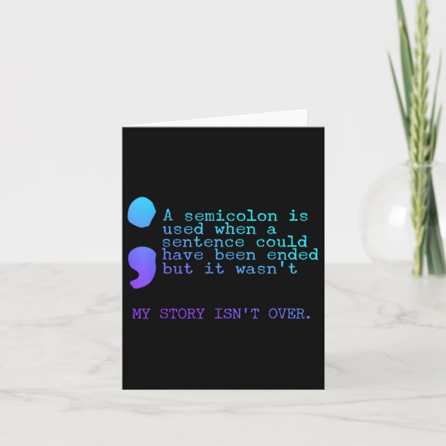 Tarjeta Un Semicollo Mi Historia No Se Refiere A La Preven (Anverso)