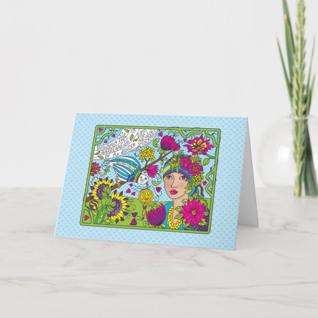 Tarjeta Un siempre ocupado saludo (Anverso)