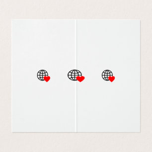 Tarjeta Un símbolo de corazón rojo creado con líneas suave