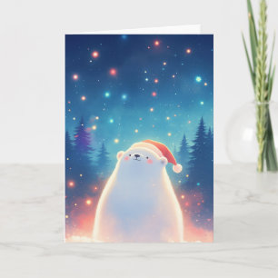 Tarjeta Un sueño de Navidad de un oso polar