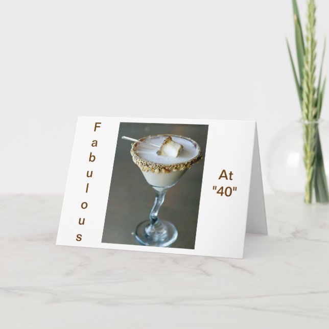 TARJETA UN TRATAMIENTO DE "40" PORQUE ERES "DULCE" (Anverso)