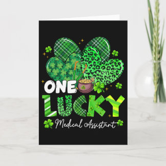 Tarjeta Un trébol del Día de San Patricio instantáneo médi