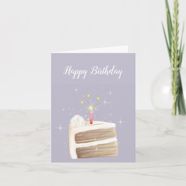 Tarjeta Un Trozo De Pastel De Aniversario (Anverso)