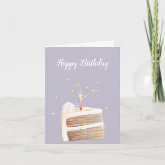 Tarjeta Un Trozo De Pastel De Aniversario