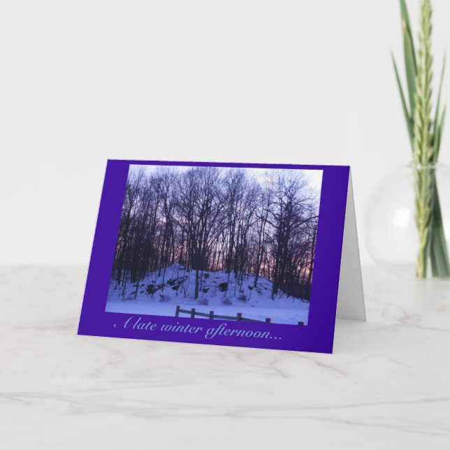 Tarjeta "Un último afternoon del invierno (Anverso)