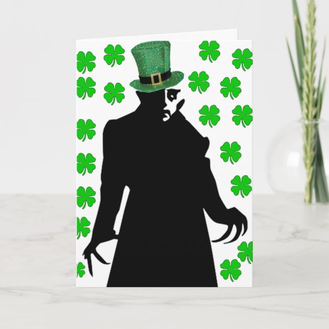 Tarjeta Un vampiro en el Día de San Patricio (Anverso)