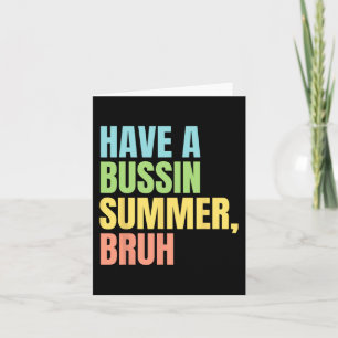 Tarjeta Un verano genial hermano divertido último día de c