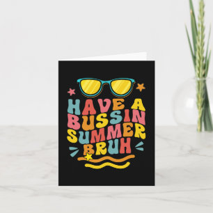 Tarjeta Un verano genial hermano profesor estamos fuera úl