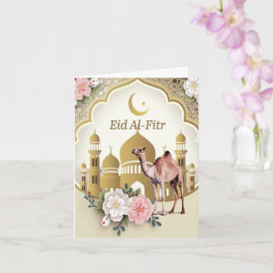 Tarjeta Un viaje de fe con Camels Eid Mubarak