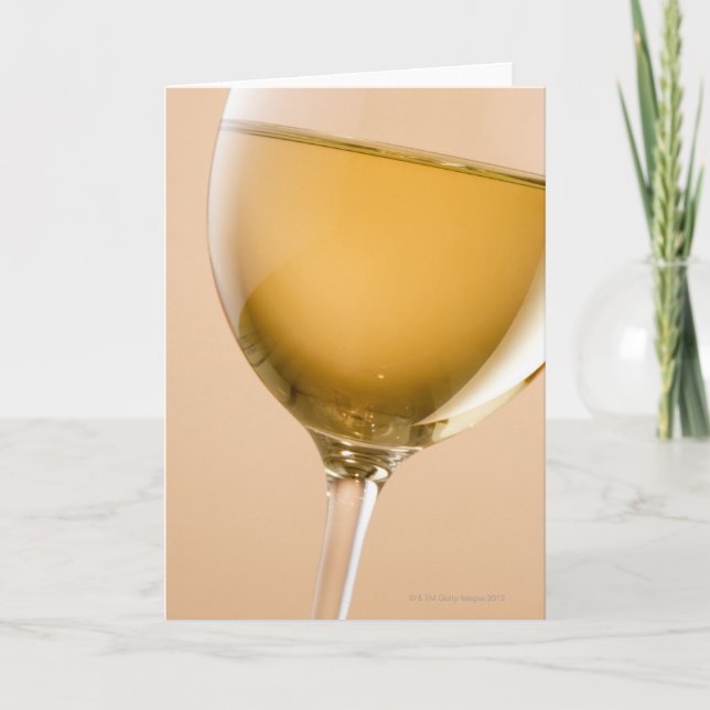 Tarjeta Un vidrio de vino blanco (Anverso)