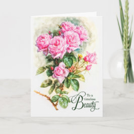 Tarjeta Un Viejo Jardín de Rosas Rosa de Belleza