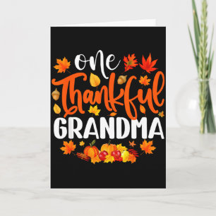 Tarjeta Una Abuela Agradecida Divertido Otoño Día de Acció