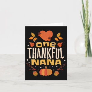 Tarjeta Una abuela de Acción de Gracias Nana Fall