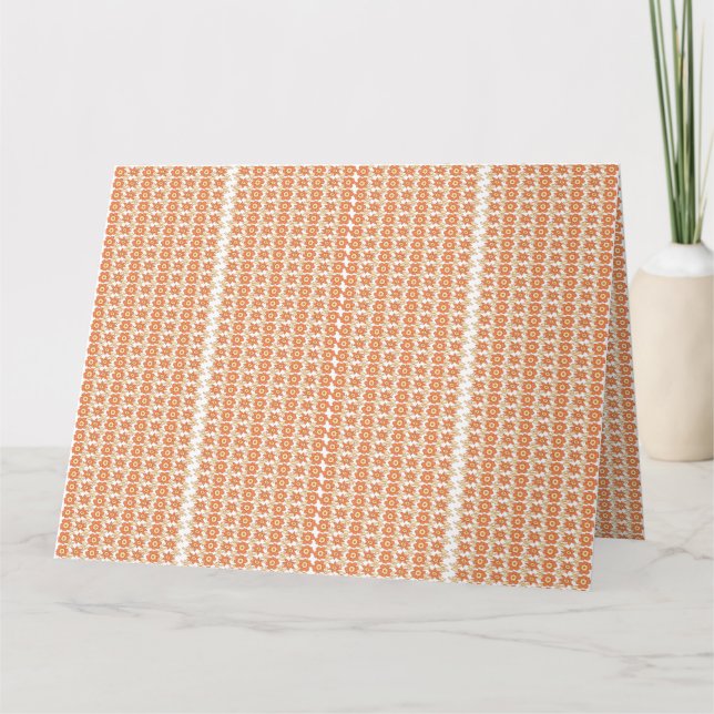 Tarjeta Una alfombra naranja con un patrón texturado se qu (Anverso)