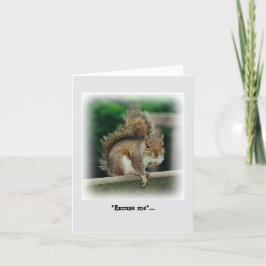 Tarjeta Una ardilla hambrienta buscando una limosna gratis