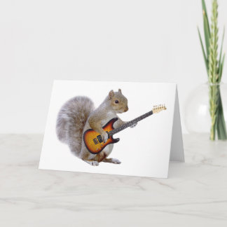 Tarjeta Una ardilla tocando guitarra