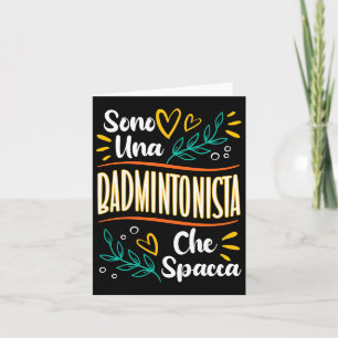 Tarjeta Una Badmintonista Che Spacca Regalo Badminton Donn