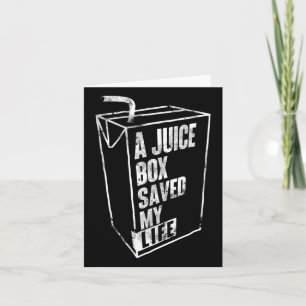 Tarjeta Una caja de jugo salvó mi vida: azúcar en sangre,