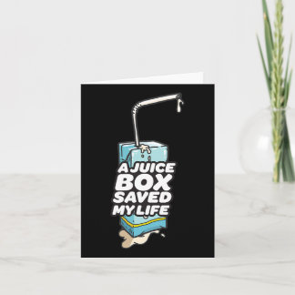 Tarjeta Una caja de jugo salvó mi vida Diabetes masculinos