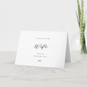 Tarjeta Una carta a mi esposa en nuestro día de bodas dobl