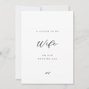 Tarjeta Una carta a mi esposa en nuestro día de bodas Mini