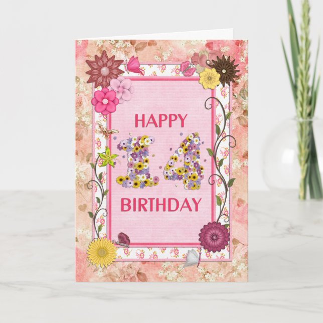 Tarjeta Una carta de cumpleaños 14 (Anverso)