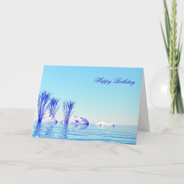 Tarjeta Una carta de cumpleaños tranquila (Anverso)