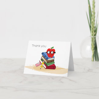 Tarjeta Una carta de manzana para profesor