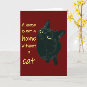 Tarjeta Una Casa No Es Un Hogar Sin Una Cita De Gato