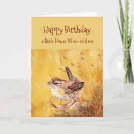 Tarjeta Una casita Wren Personalidad Cumpleaños Fun Bird