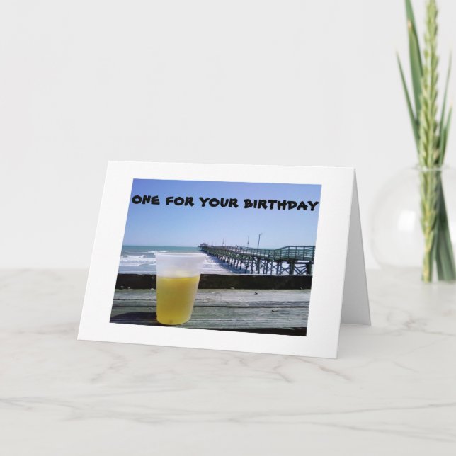 TARJETA UNA CERVEZA EN EL PIER... ¡UNA PARA TU CUMPLEAÑOS! (Anverso)