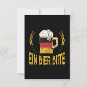 Tarjeta Una cerveza por favor bandera de Alemania Una cerv