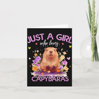 Tarjeta Una chica que ama los carpinchos para mujeres chic