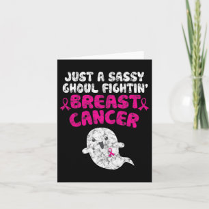 Tarjeta Una chica triste que lucha contra el cáncer de mam