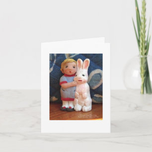 Tarjeta Una Chica y su conejo