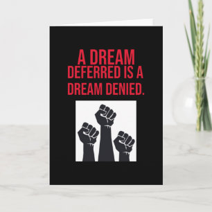 Tarjeta Una cita de un sueño diferido es un sueño negado