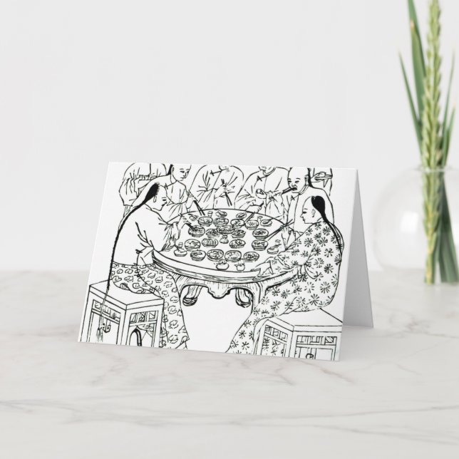 Tarjeta Una comida amistosa (Anverso)