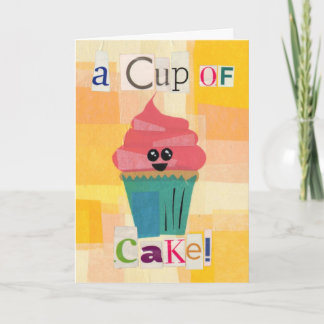 Tarjeta ¡Una copa de pastel! con mensaje