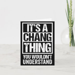 Tarjeta Una cosa de chang que no entenderías - apellido