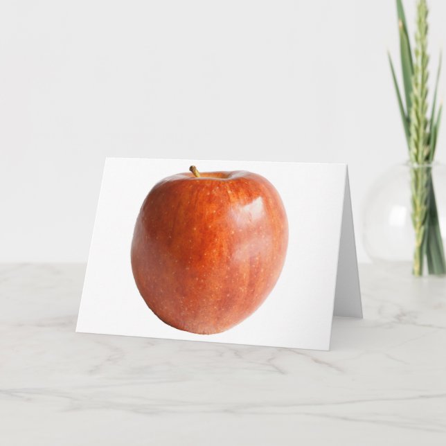 Tarjeta Una deliciosa manzana roja fresca de la naturaleza (Anverso)