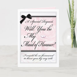 Tarjeta Una empleada de honor Rosas elegantes y encantador