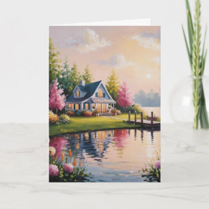 Tarjeta Una encantadora cabaña junto al lago