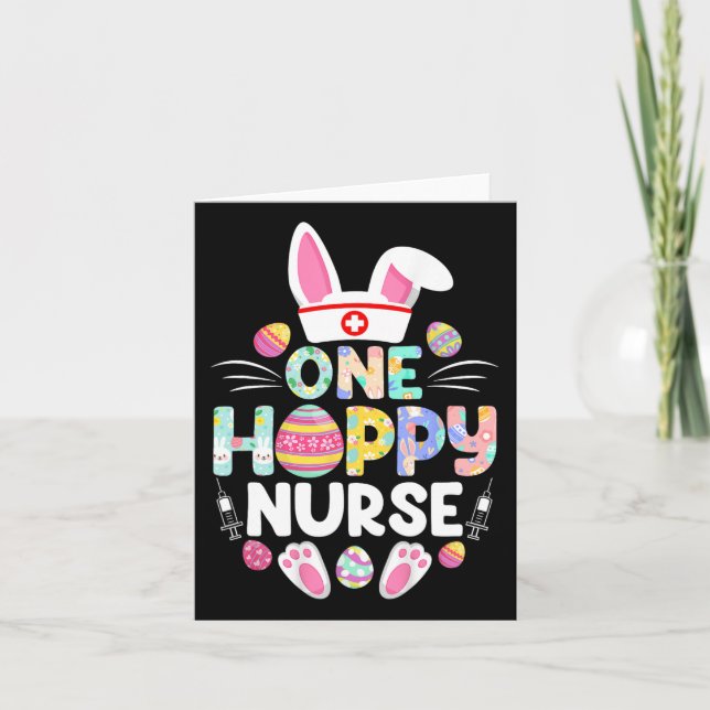 Tarjeta Una enfermera divertida y divertida familia en el  (Anverso)