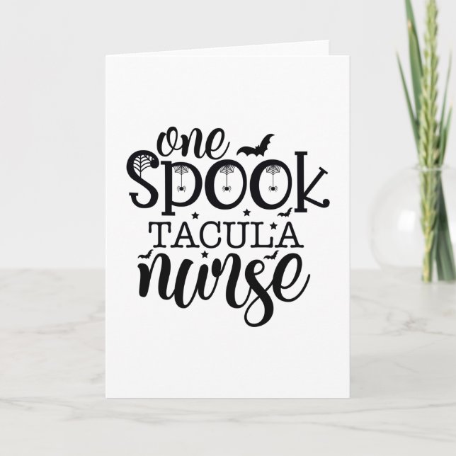 Tarjeta Una enfermera Spooktacular (Anverso)