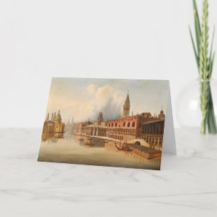 Tarjeta Una escena veneciana   Johann Wilhelm Jankowsky