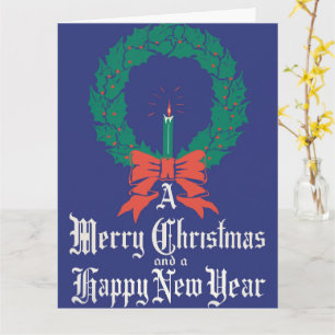 Tarjeta Una Feliz Navidad y unas felices fiestas de Año Nu