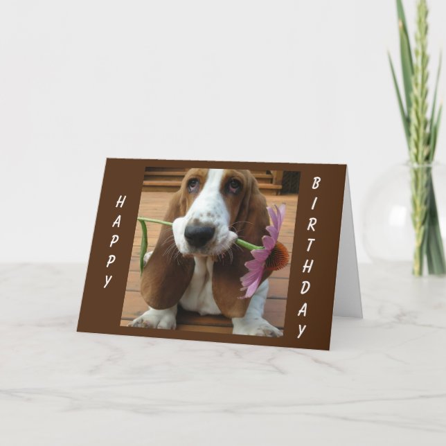 TARJETA **UNA FLORES PARA USTED** EN SU *CUMPLEAÑOS* (Anverso)