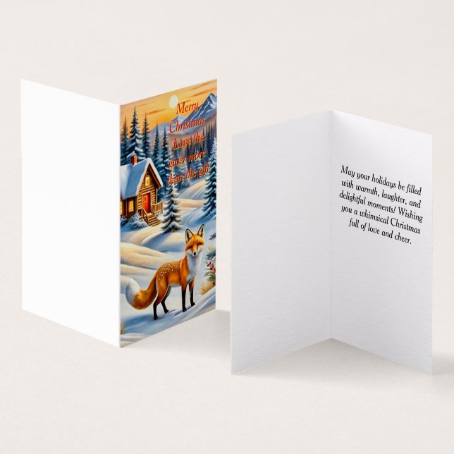 Tarjeta Una Fox y una cabaña acogedora (Interior y exterior)